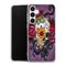 Coque smartphone Samsung A35 5G Skull flowers violet