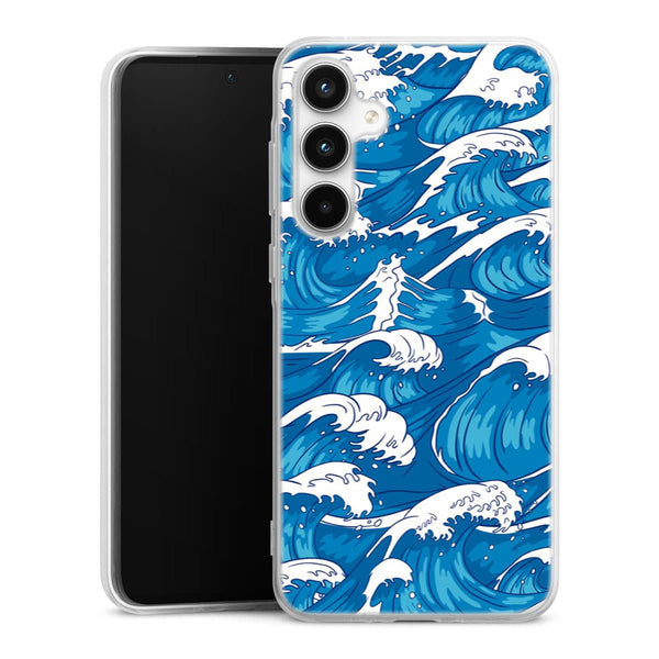 Coque Samsung A35 5G Storm Waves Seamless Pattern Ocean