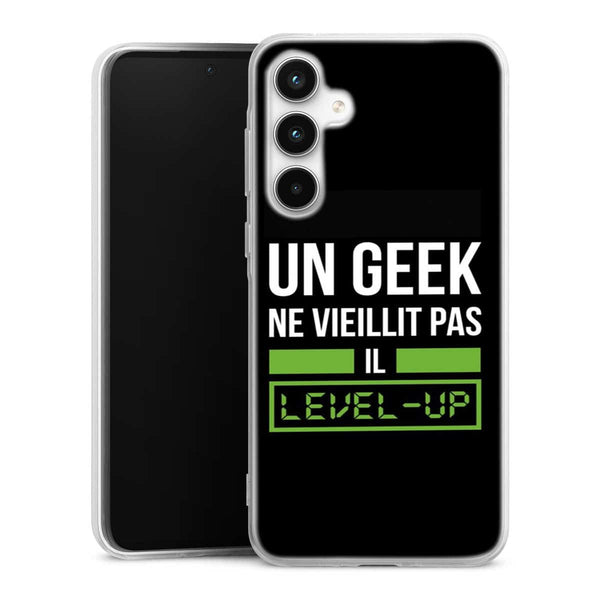 Coque Samsung A35 5g Un Geek Ne vieillit pas il Level Up