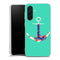 Coque Samsung Galaxy A27 5G ancre florale turquoise | Housse silicone, antichocs, protection optimale - Motif floral