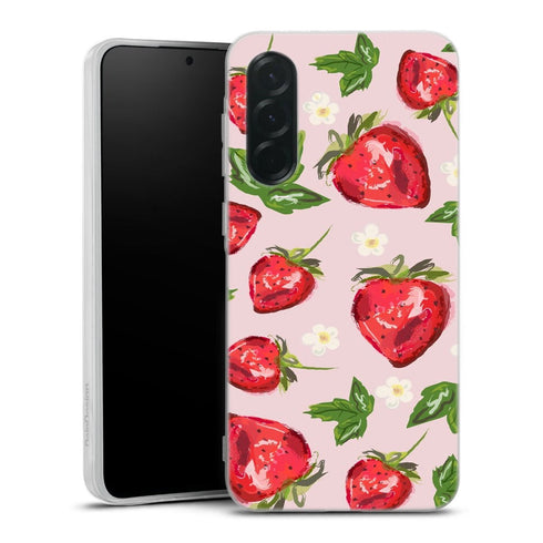 Coque Samsung Galaxy A36 5G Botanique aux fraises | Housse silicone, antichocs, protection optimale - Motif floral Potager