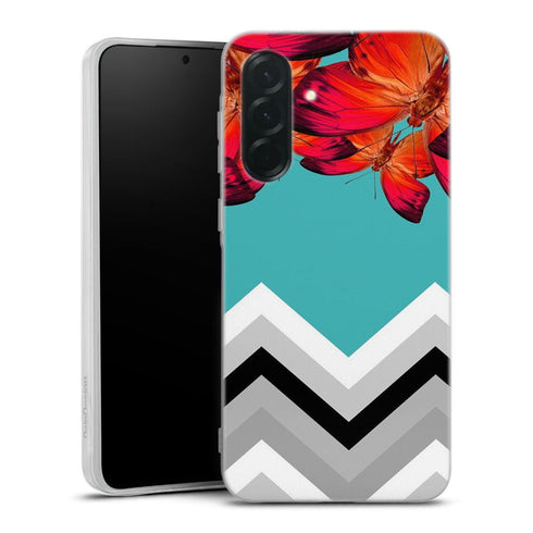 Coque pour Samsung A36 5G Papillon Aurore et Chevrons