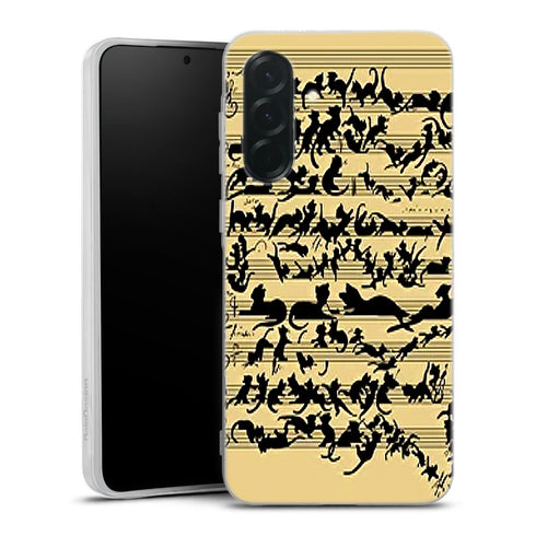 Coque Samsung Galaxy A37 5G Clef musicale pour chat