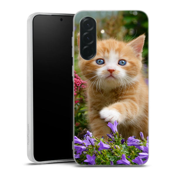 Coque Samsung Galaxy A36 5G Flowery Garden Lovely and enchanting cat