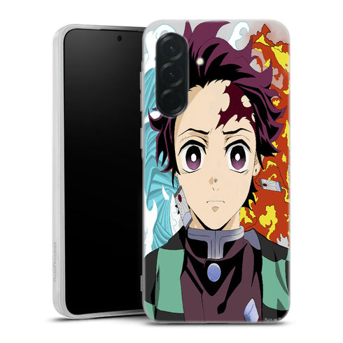 coque samsung A36 5G Demon Slayer Tanjiro Cardigan Fire