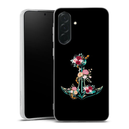 Coque Samsung Galaxy A36 5G Fleurs d'ancre | Housse silicone, antichocs, protection optimale - Motif floral