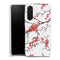 Coque Samsung Galaxy A27 5G fleurs de cerisier orientales blanches et rouges | Housse silicone, antichocs, protection optimale - Motif floral Rouge