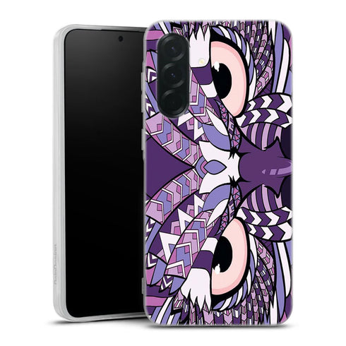 Coque Samsung Galaxy A36 5G Hibou violet Azteque