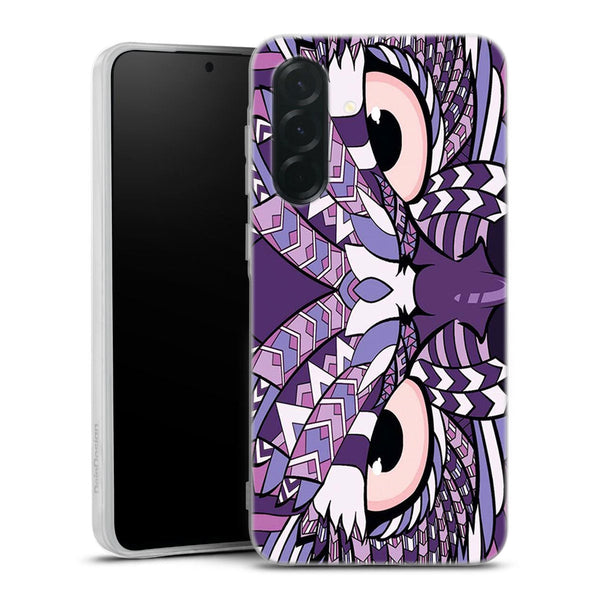 Coque Samsung Galaxy A36 5G Hibou violet Azteque