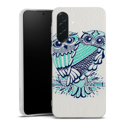 Coque Samsung Galaxy A37 5G Hiboux Turquoises