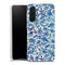 Coque Samsung Galaxy A36 5G Jardin flottant motif aquarelle en bleu | Housse silicone, antichocs, protection optimale - Motif floral