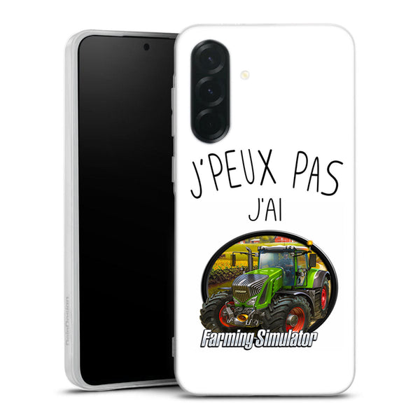 Coque Samsung Galaxy A36 5g Je Peux pas j'ai Farming Simulator | Housse silicone, Protection optimale - Motif Jeux video Gaming