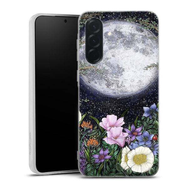 Coque Samsung Galaxy A37 5G Minuit dans le jardin | Housse silicone, antichocs, protection optimale - Motif floral