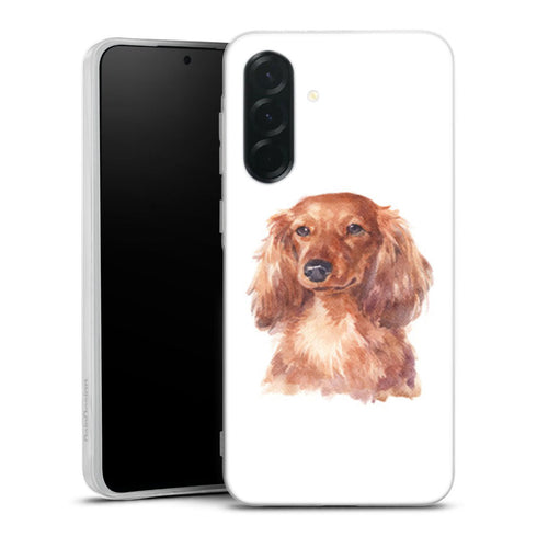 Coque Samsung Galaxy A36 5G Mon Teckel en Portrait