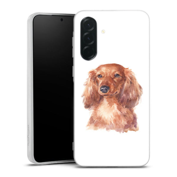 Coque Samsung Galaxy A36 5G Mon Teckel en Portrait