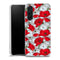 Coque Samsung Galaxy A36 5G Rouge en Noir | Housse silicone, antichocs, protection optimale - Motif floral