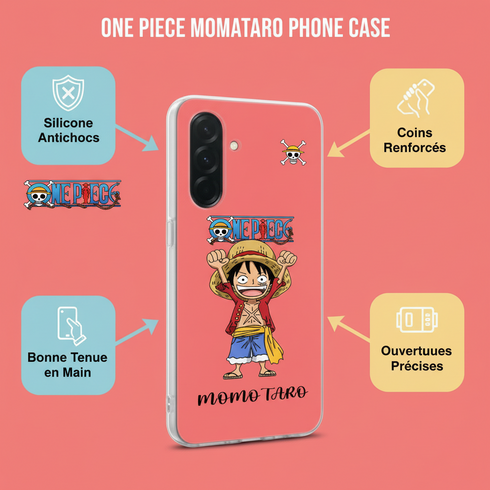 coque de téléphone Manga samsung A36 5G One Piece Momotaro, en silicone renforcée