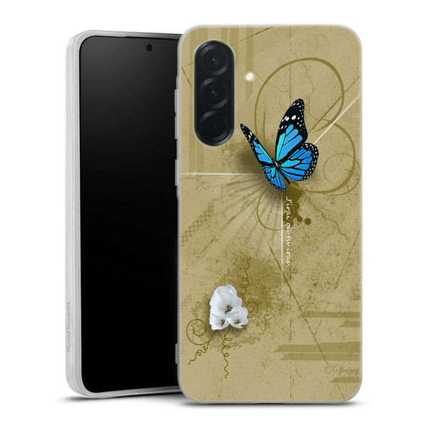 Coque Samsung Galaxy A36 5G Papillon Bleu