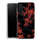Coque Samsung Galaxy A37 5G Rouge en Noir | Housse silicone, antichocs, protection optimale - Motif floral