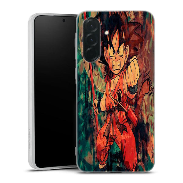 coque samsung A36 5G Sangoku Enfant, motif manga Dragon Ball Ssj infinity imprimé en HD sur une coque renforcée premium silicone