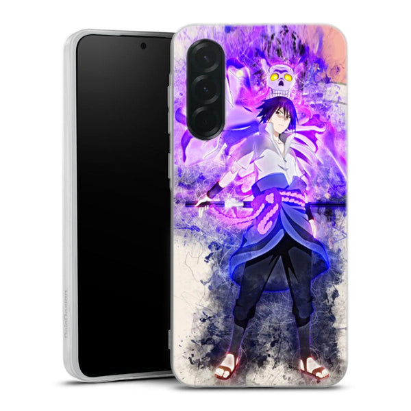 coque samsung A36 5G Sasuke Armure Susanoo, protection de smartphone silicone motif Naruto Rinnegan