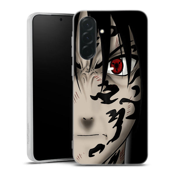 coque samsung A36 5G Sasuke Sharingan, impression HD du motif Manga Naruto Shippuden, pour les fans de l'animé naruto