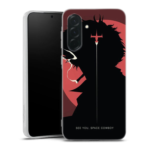 coque samsung A36 5G Spike Spiegel, le space cowboy Bebop imprimé en HD, protection silicone souple de la collection Manga