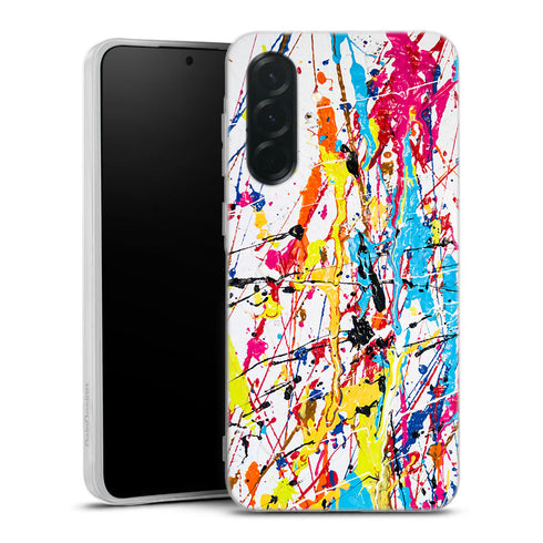 Coque pour Samsung A36 5G Splash Paint Arc en ciel