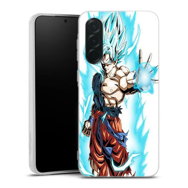 coque samsung A36 5G Super Sayan Bleu