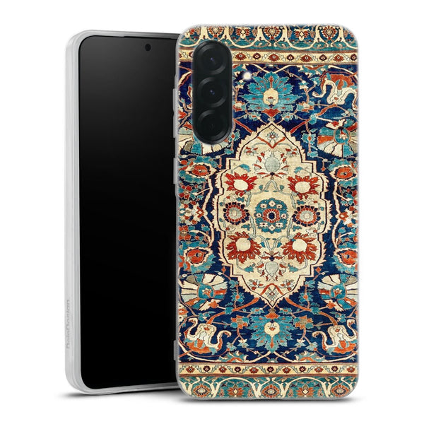 Coque Samsung Galaxy A27 5G Tapis en soie persan Heriz ou Tabriz | Housse silicone, antichocs, protection optimale - Motif floral