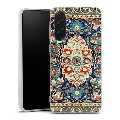 Coque Samsung Galaxy A36 5G Tapis en soie persan Heriz ou Tabriz | Housse silicone, antichocs, protection optimale - Motif floral