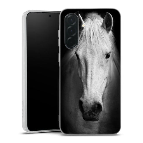 Coque Samsung Galaxy A36 5G Tete de Cheval Noir et Blanc