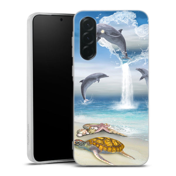 Coque Samsung Galaxy A37 5G Dauphins Heureux