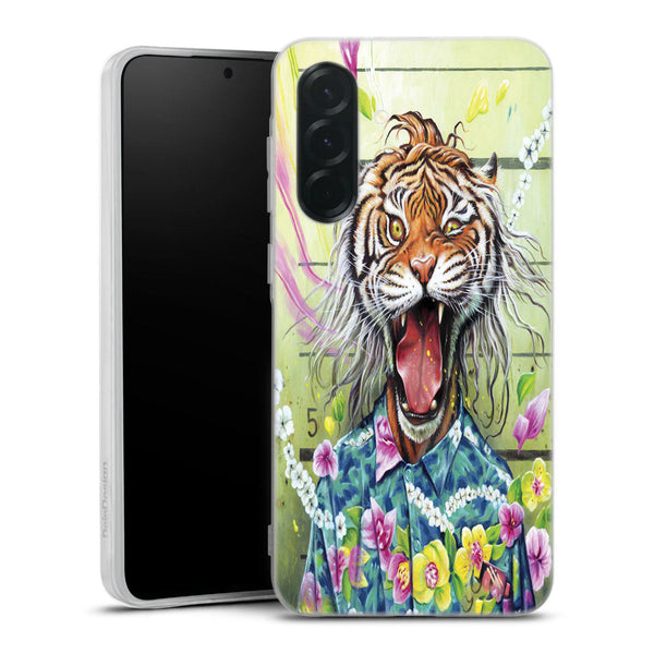 Coque Samsung Galaxy A36 5G Tiger Flowers