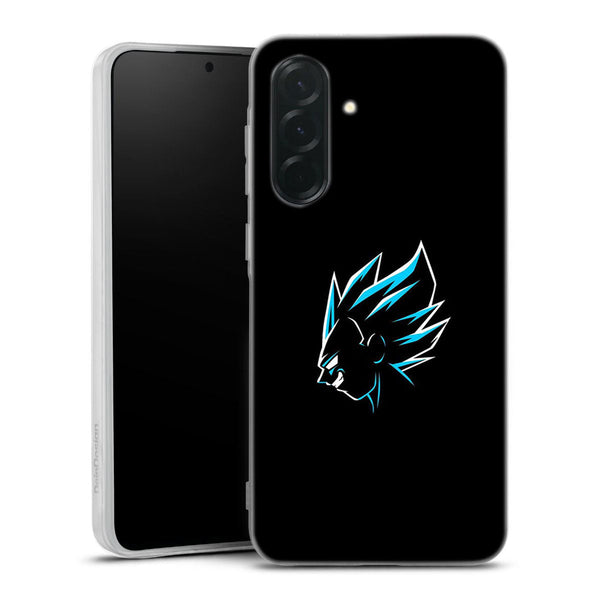 coque samsung A36 5G Vegeta Blue, impression du motif manga poster vegeta bleu neon, donnera un look unique a cette protection silicone antichocs