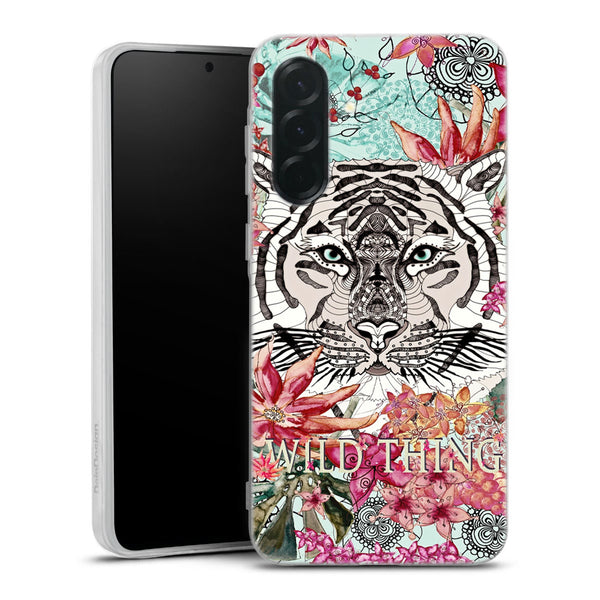 Coque Samsung Galaxy A37 5G Wild Thing | Housse Antichoc Silicone Souple, Ultra Fine, Protection intégrale, Motif Floral