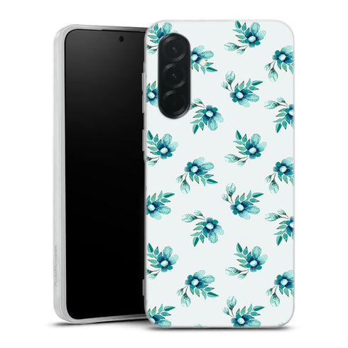 Coque Samsung Galaxy A27 5G Blue Flowers | Housse silicone, antichocs, protection optimale - Motif floral bleu