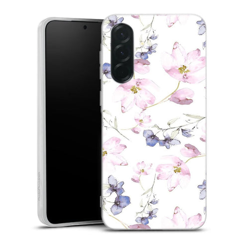 Coque Samsung Galaxy A36 5G fleurs aquarelles | Housse silicone, antichocs, protection optimale - Motif floral Pastel