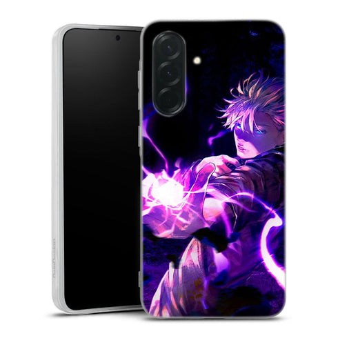 coque samsung A36 5G Gojo Satoru fond noir
