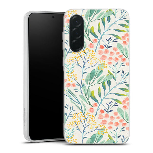 Coque Samsung Galaxy A27 5G Jardin botanique | Housse silicone, antichocs, protection optimale - Motif floral