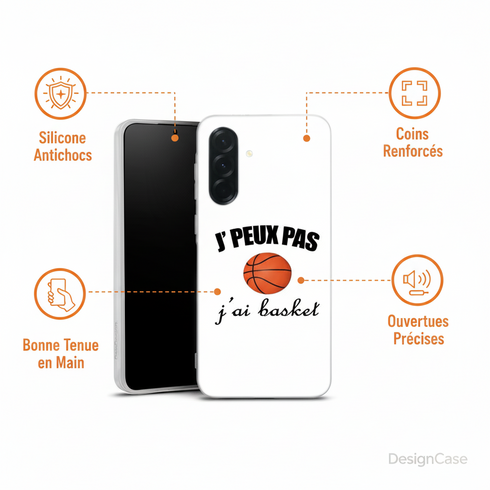 Coque tpu Samsung Galaxy A36 5G Basketball, motif collection sport collectif