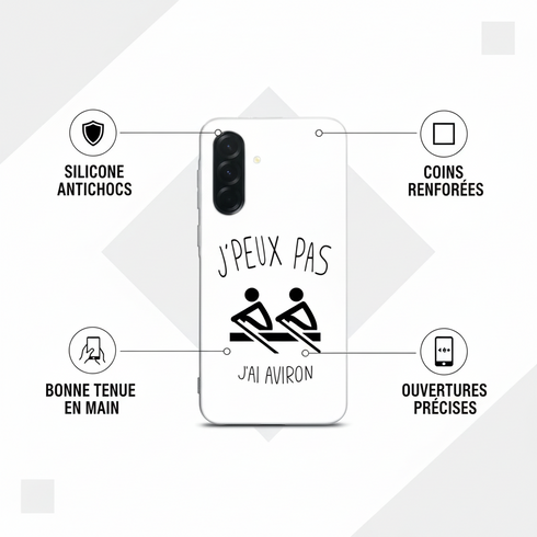 Protection pas cher pour sportif fan d'aviron, coque samsung a36 en silicone renforcé, collection sport d'eau