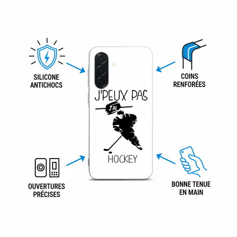 Coque renforcée Samsung Galaxy A36 5G Je peux pas j'ai Hockey Sur Glace, collection sport pour homme
