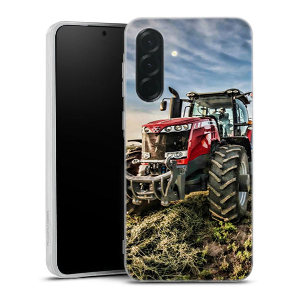 Coque Samsung Galaxy A27 5G Massey Fergusson Tractor | Housse silicone, antichocs, protection optimale - Motif floral