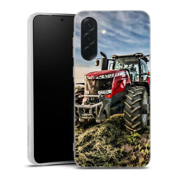 Coque Samsung Galaxy A36 5G Massey Fergusson Tractor | Housse silicone, antichocs, protection optimale - Motif floral