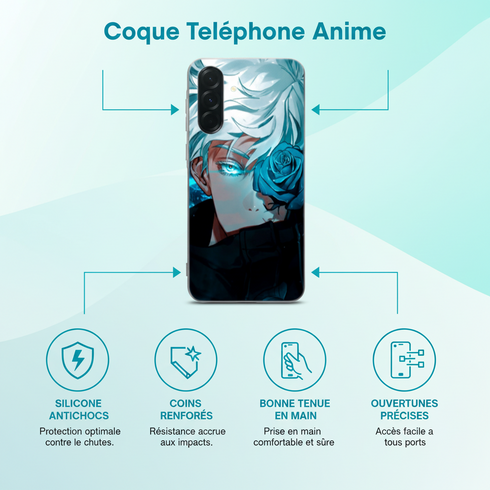 coque pour smartphone Manga samsung A36 5G Mignon satoru gojo, disponible en 48h chez vous dans la collection Jujutsu Kaisen