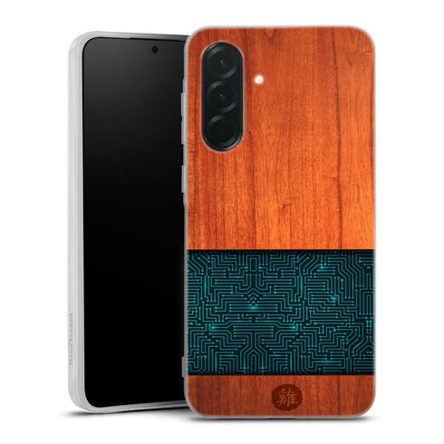 Coque Samsung Galaxy A36 5G Natural Wooden Wood Bamboo | Housse silicone, antichocs, protection optimale - Motif floral