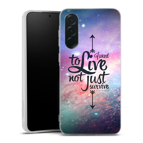 Coque Samsung Galaxy A27 5G Not Just Survive | Housse silicone, antichocs, protection optimale - Motif floral