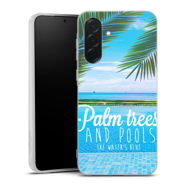 Coque Samsung Galaxy A27 5G Palm Trees | Housse silicone, antichocs, protection optimale - Motif floral