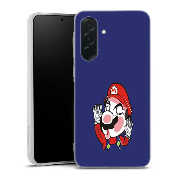 Coque Samsung Galaxy A36 5g Plumber stuck between the glass | Housse silicone, Protection optimale - Motif Jeux video Gaming